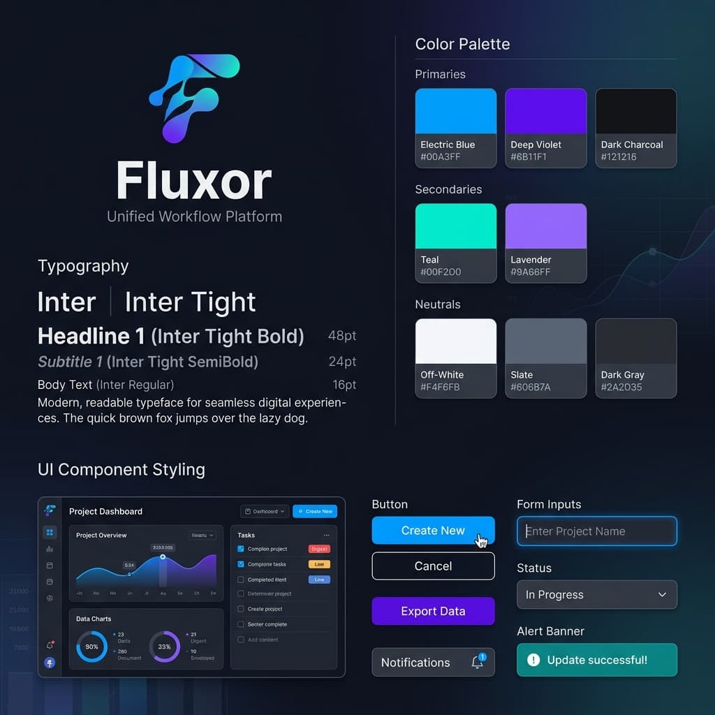 I will design a SaaS brand identity system