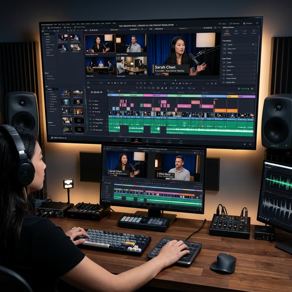 I will edit podcast video episodes for publishing
