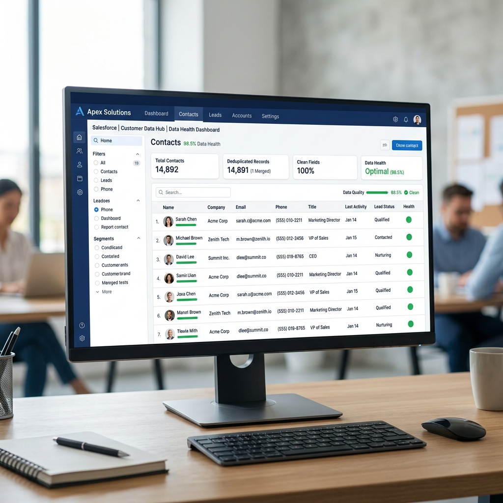 I will clean up and organize your CRM data