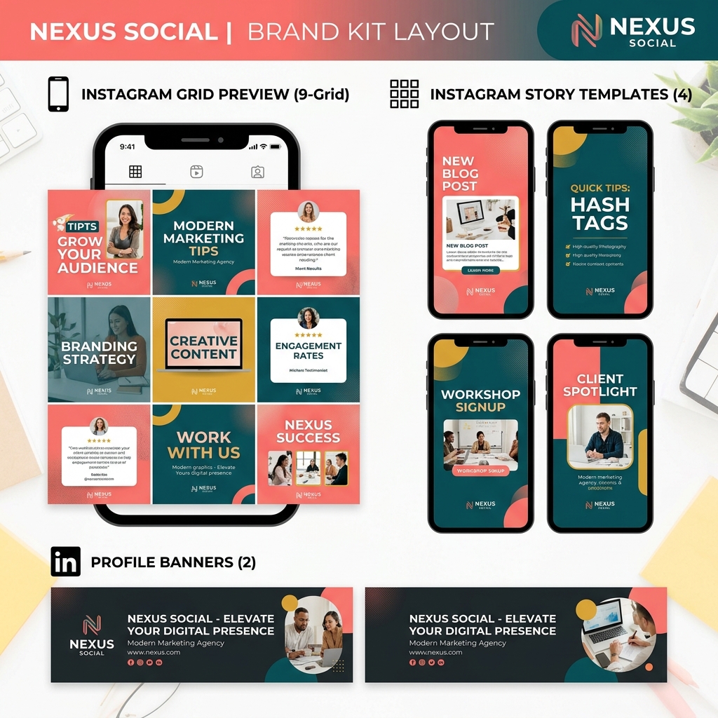 I will create a social media brand kit for your campaign